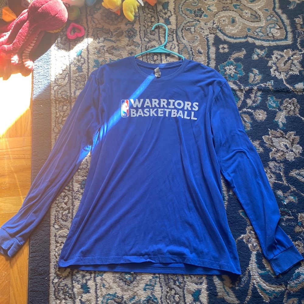 Brand:Next Level Apparel Long Sleeve:Blue Warriors Basketball Size:Womens Large